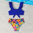 thumbnail image 7 of Ticikt Girls Two Piece Swimsuits for Swimming Beach Sun UPF 50+ Rash Guard Bikini with High Waist Bottoms,Color:Blue,Size:3-4 Years, 7 of 7