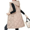 thumbnail image 3 of JURANMO Women's Ultra Light Long Down Vest,2024 Winter Women Warm Sleeveless Vests Long Jacket with Pockets Down Parkas Jackets Classic Solid Color Trendy Full Zipper Up Coats Lightweight, 3 of 9