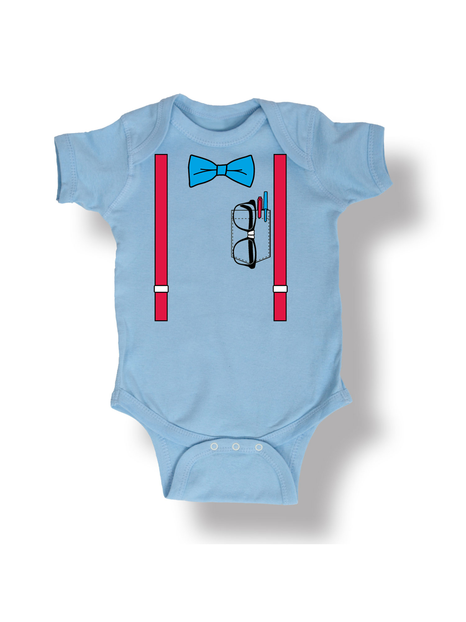 Instant Message Nerd Dork Suspender Pocket Protector Geek Glasses