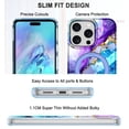 thumbnail image 5 of Casetego for iPhone 16 Pro Case,with Magnetic Invisible Ring Stand [Compatible with MagSafe],Rugged Slim Women Men Girl Shockproof Marble Pattern Design Case,Purple/Blue, 5 of 8