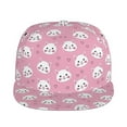 thumbnail image 2 of Fotbe Cute Cat Flat Bill Visor Cap Classic Snapback Hat Polyester Foam Trucker Hat Trucker Cap Adjustable Baseball Cap, 2 of 9