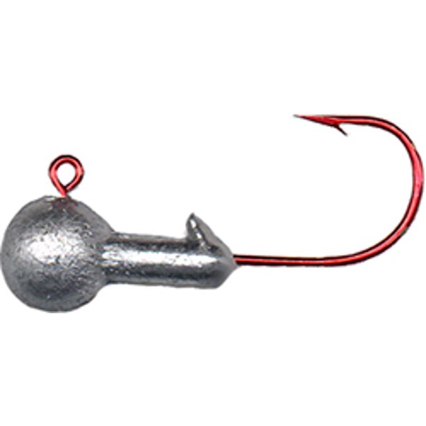 Arkie Ball Jig Heads, Red Hook, 1/8 Oz., 10 Count