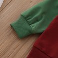 thumbnail image 4 of Gibobby Conjunto para bebé niña Conjunto de ropa con capucha y estampado de colores de retazos de manga larga para niños pequeños, pantalones, 2 uds.(Verde,18-24 Meses), 4 of 5