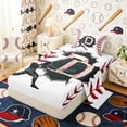 thumbnail image 2 of Erosebridal Letter D Baseball Player Print Twin Sheet Sets, Sports Monogram Bedding for Kids Boys and Girls, 1 Flat Sheet, 1 Fitted Sheet and 1 Pillowcase, 2 of 6