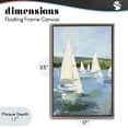 thumbnail image 4 of Stupell Industries Rustic Lodge Boat Race Regatta Brown Floating Frame Canvas Art, 17 x 25, by Petals Prints Design, 4 of 8