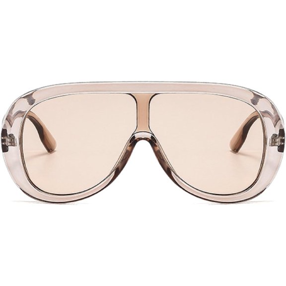 Fashion Oversized Pilot Sunglasses for Women Men 2024 Trendy Big Frame One Piece Sun Glasses Shades Goggles
