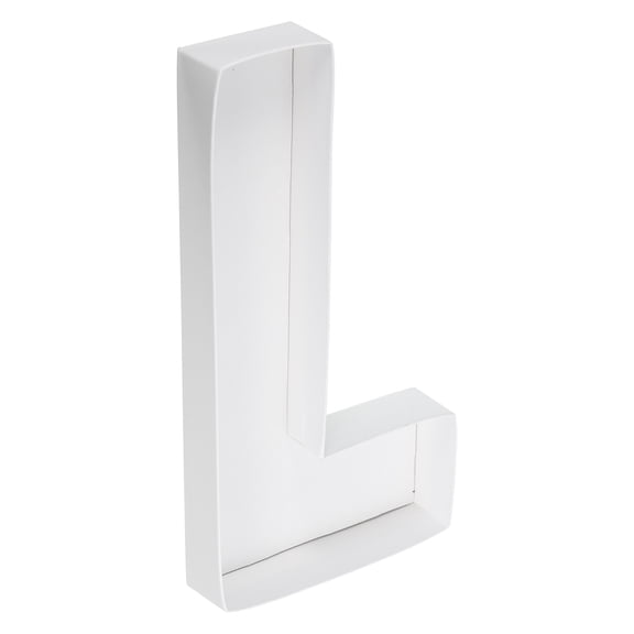 Uxcell 10" Cardboard Letter, Letter L Paper Box Fillable Tray Container for Mache Chocolate Candy Decorations, White