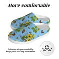 thumbnail image 6 of Kdxio Sunflowers And Bees Women's Men's Slippers Plush Slip-On House Slipper for Winter Indoor Soft Cushion Non-slip Fluffy Slides Slippers-46/47, 6 of 7