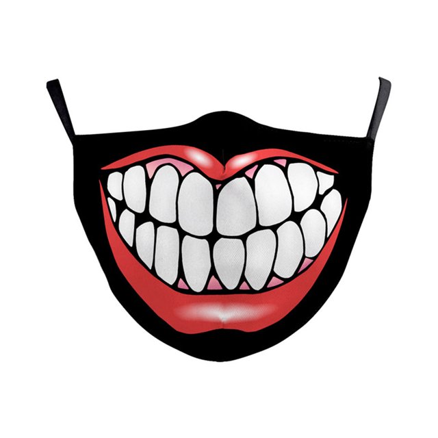 fashionhome Digital Print Pattern Adults Breathable Mask Mouth Nose Protection Polyester Face Mask B178-140