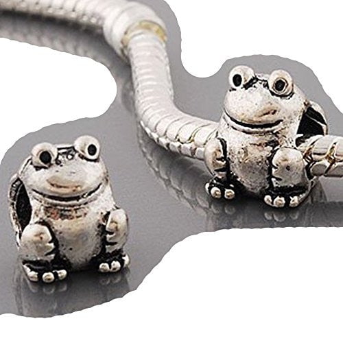 Frog Charm for European Snake Chain Charm Bracelet