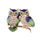 thumbnail image 1 of Broches para mujer, broche de búho con ópalo y diamantes, joyería de aleación con diamantes de imitación, broche de búho, 1 of 3