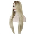 thumbnail image 2 of Perruque Cheveux Universelle Longue Droite en Dentelle Perruque de Remplacement, 2 of 5