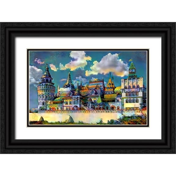 Gavidia, Pedro 14x10 Black Ornate Wood Framed with Double Matting Museum Art Print Titled - Moscow Russia Izmailovsky Market