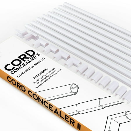 Cord Concealer II One-Cord Raceway Kit - Edison Supply 128