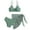 Green, variant on SHenli Girls Tankini Swimsuits 10/12 Ribbed Bikini Drawstring Bottoms Tankini for Girls 3-Piece Girl Bathing Suit Tropical Printed Girls' Swimwear with Print Shorts