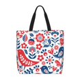 thumbnail image 1 of Disketp Birds Flowers Bolsa Tote de Lona para Mujer, Bolso de Hombro y Cruzado con Cierre de Cremallera, 1 of 5