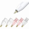 thumbnail image 1 of LinQingQ 5 Pack Clear Pencil Tips for Apple Pencil 2nd Generation and 1st Generation Fine Point Metal Tip, Wear-Resistant & Precise Control Pen (White + Clear + Pink), 1 of 1