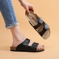 thumbnail image 6 of Men's Casual Open Toe Slip On Strap Slides, Unisex Outdoor Non-slip Adjustable Buckle Sandals Beach Essentials, 6 of 7