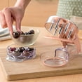 thumbnail image 5 of Cook With Color Cherry Pitter Tool, Handheld Quick-Release Stone Remover for Cherries and Olives, Pink, 5 of 5
