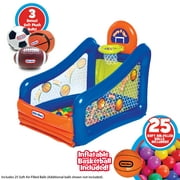 Little Tikes Hoop It Up Play Center, Inflatable Ball Pit with Basketball Hoop and 25 Balls, Ages 3 and Up