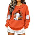 thumbnail image 6 of Sweatshirts for Women JIANLAI Spooky Season Cute Ghost Pumpkin Graphic Crewneck Sweatshirt, Fall Halloween Long Sleeve Pullover Top, Loose Casual Printed Sweatshirt, 6 of 7