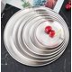thumbnail image 4 of Discos de placa de acero inoxidable estilo 2PCS Bandeja de almacenamiento de alimentos redonda elegante Metal esmerilado plateado 304 Platos Nordic Simplicity Postre Bistec Cocina Café Shop19CM JAMW Sencillez, 4 of 5