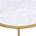 thumbnail image 2 of Carolina Classics Verazano Faux Marble Top 36 In Round Coffee Table in Gold, 2 of 4