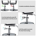 thumbnail image 6 of CL.HPAHKL Barber Chair Hair Salon Chair, Heavy Duty Hydraulic Pump Shampoo Chair Adjustable Hair Styling Chair for for Barbershop Home, White, 6 of 7