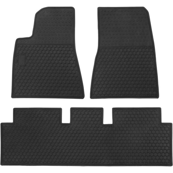Car Floor Mats Custom Fit for Tesla Model 3 Highland 2024 2025 Black Rubber Auto Liner Mats All Weather Protection Odorless