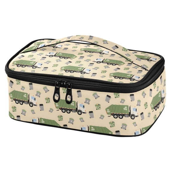 ALAZA Garbage Trucks Lunch Box Insulated Cooler Tote Bag Reusable School Picnic Travel Office