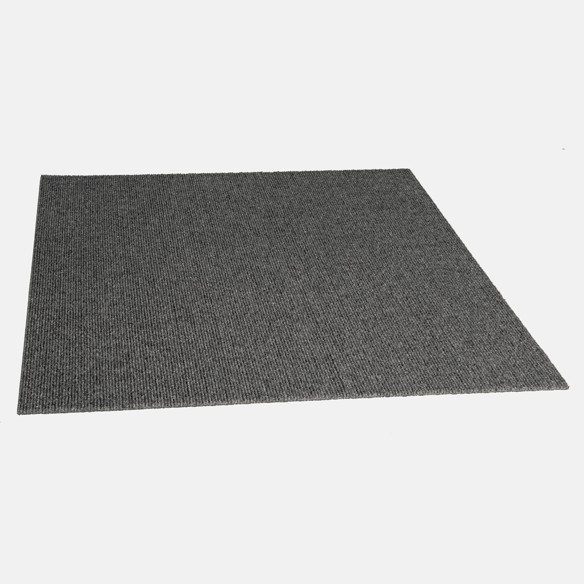 Ridge Sky Grey Carpet Tiles - 24" x 24" Indoor/Outdoor, Peel and Stick Carpet Tiles - 60 sq. ft. per box – Pack of 15 Tiles