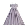 thumbnail image 4 of FYDUU Girls Bridesmaid Dresses Flower Girl Dress Formal Wedding Pageant Long Maxi Dress A-Line Birthday Party Gown Princess Dress 10-11 Years, 4 of 9