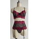 thumbnail image 1 of Conjunto de 3 piezas de lencería sexy de encaje tridimensional de dos colores, 1 of 6