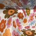 thumbnail image 6 of Bohemia Floral Cloth Napkins, Vintage Orange Pink Flowers Boho Style Beige Washable and Reusable Dinner Napkins Set of 8, Table Napkin for Kitchen Party Birthday Wedding Hotel Housewarming 20"x20", 6 of 9