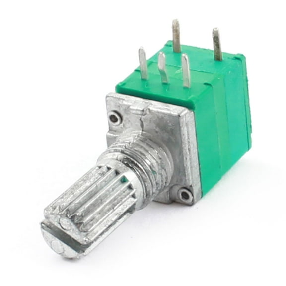 B50K 50K Ohm 5 Pin Green Rotary Adjustable Taper Potentiometer Switch