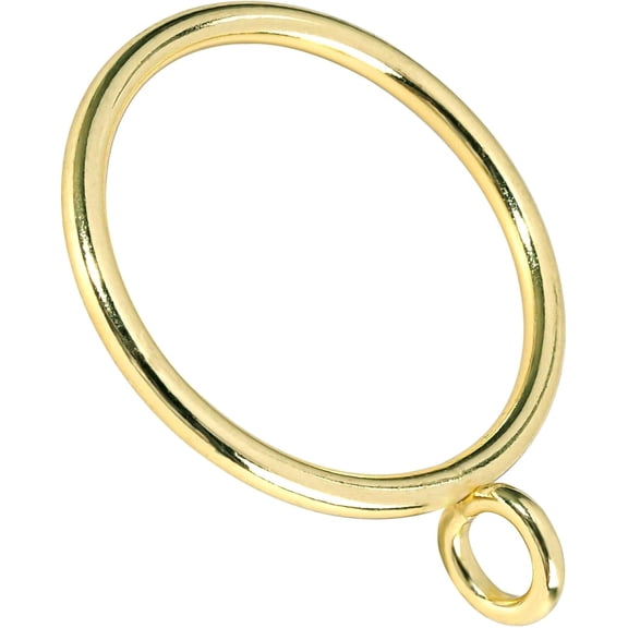 44 Pack Curtain Rings with Eyelets, Metal Drapery Ring for Pinch Pleat Curtains, Drape Ring 1.5 Inch I D, Fits Up to 1.2 in Rod (Gold)