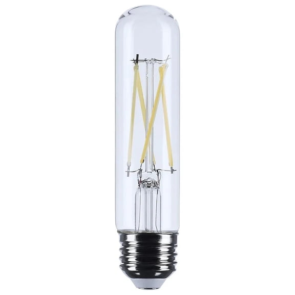 Satco S12527 LED T10 Light Bulbs 8W 120V 5000K 800 Lumen E26 Medium Base Dimmable (6 Pack)