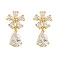 thumbnail image 1 of Boucles d'Oreilles Goutte d'Eau Fleur Tempérament Léger Tempérament Polyvalent Boucles d'Oreilles, 1 of 7
