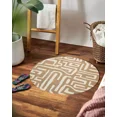 thumbnail image 2 of Teppich Homes Geometric Luxury Under Your feet Contemporary Area Rugs, Handmade, Beige, Geometric, 5 Count, 2 of 6