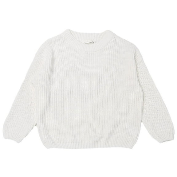FAIWAD Toddler Baby Girls Boys Knit Sweaters Casual Long Sleeve Crewneck Solid Color Pullover Kids Fall Winter Clothes