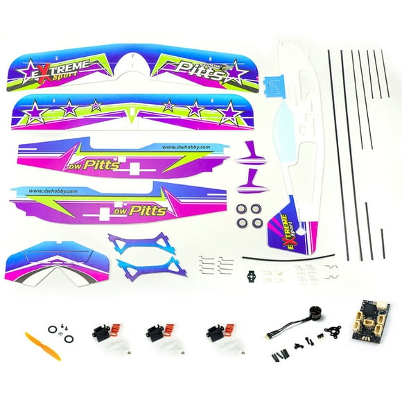 AVIÓN DWH E3005-152E PITTS RC AVIÓN AERONAVE DE ESPUMA AVONÓN 450 MM TOYADORES DE VOLO DE VOUELO AL AIRE LIBRE PARA ADENDOS MODELO DE ENSAMBLAJE DE BRICOLAJE PARA NIROS CON
