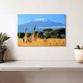 thumbnail image 2 of Elephant Stock Mount Kilimanjaro Giraffes Wall Art - Horizontal Canvas Wall Art - Living Room Wall Decor - Photography Animal Canvas - Blue And Green Decor - 12" x 8", 2 of 8