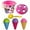 9PC Ice Cream Pink Kit, variant on PMU Summer - Lime Green Big Beach Shovel 14 inch Plastic Sand Toy Great for Sand Digging and Outdoor Play, Summer Accessory (1/pkg) Pkg/1