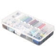 thumbnail image 2 of Mini kit de costura de 2 capas multifunción, 20 piezas agujas, 8 hilos, kit de costura de viaje para reparación de artesanía DIY, 2 of 14