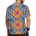 thumbnail image 3 of T Shirt For Men Retro Tribal Gym Ethnic Floral Print Popular Men Street Style Tee Shirt Summer Short, 3 of 7