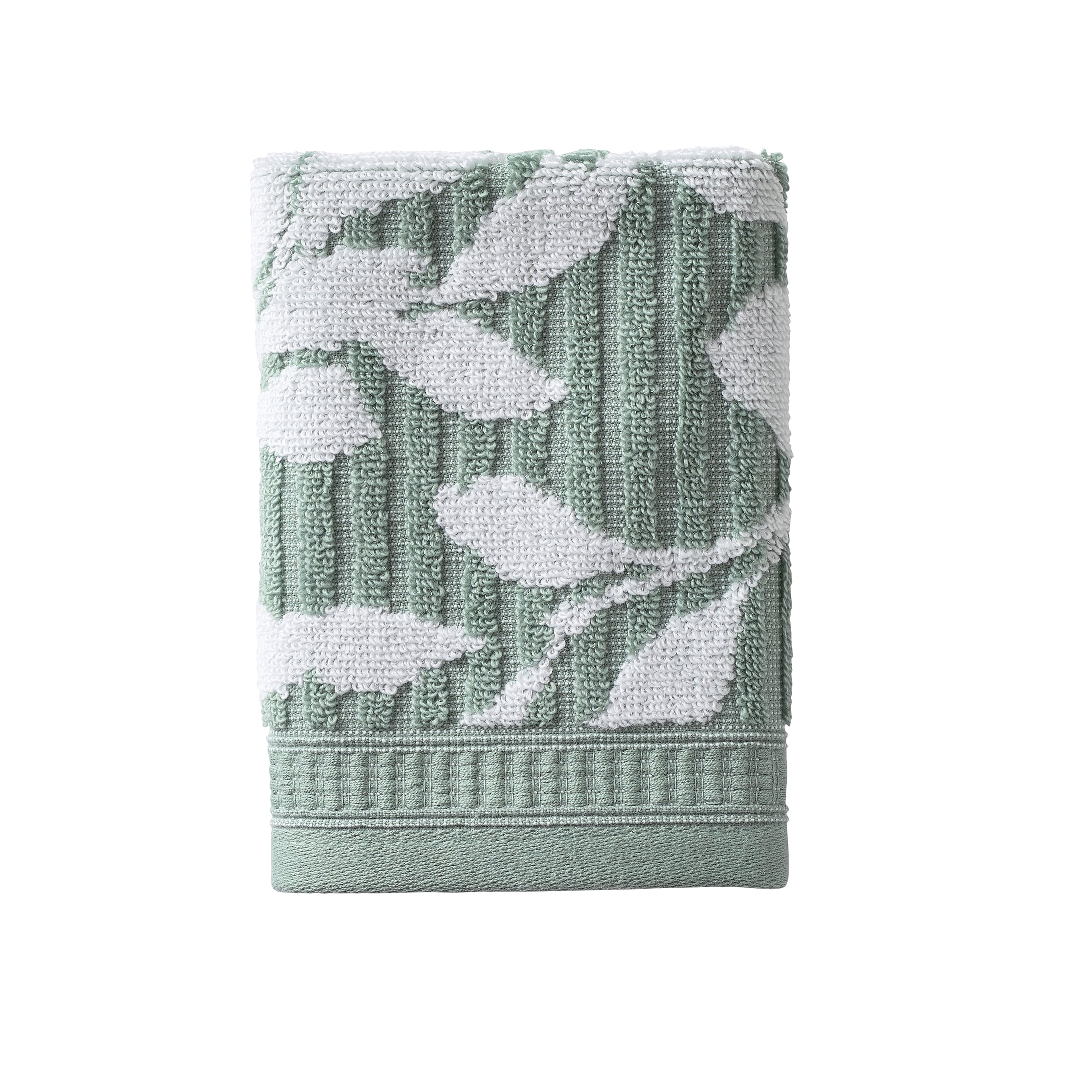 Better Homes & Gardens Signature Soft Floral 6 Piece Towel Set,Green River/Arctic White
