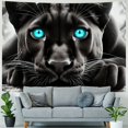 thumbnail image 4 of Autua Black Panther Blue Eyes Tapestry Wall Hanging Unique Style Home Wall Decor Art for Living Room Bedroom Apartment Farmhouse Dorm 40x60inch, 4 of 6
