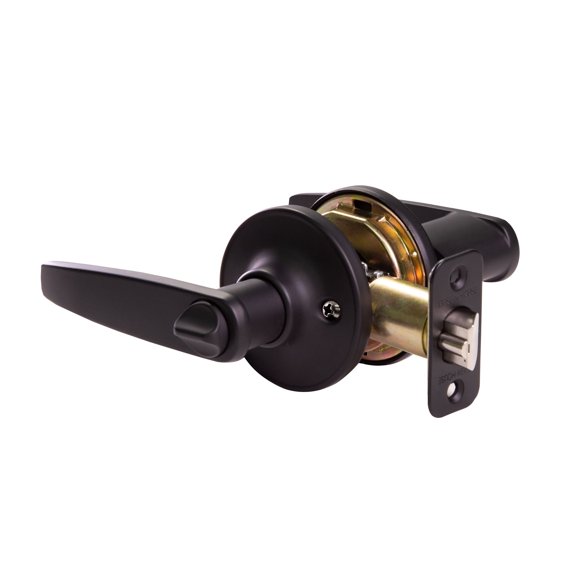 Design House Delavan 2-Way Interior/Exterior Keyed Door Lever, Matte Black