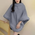 thumbnail image 4 of XFLWAM Women's Fashion Fuzzy Shawl Faux Fur Collar Trim Warm Wrap Cape Soft Comfort Thermal Shawl Winter Outwear Gray Free Size, 4 of 5