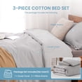 thumbnail image 6 of Light Gray Duvet Cover Twin Size 100% Cotton,Waffle Weave Soft and Breathable 2 PCs Bedding Set,1 Duvet Cover and 1 Pillow Sham, 6 of 8